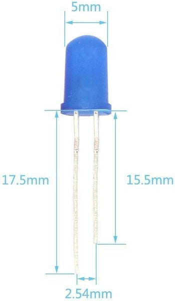 500pcs 5mm LED Light Diodes 2 Pin Assortment Kit Set Box 5 Colours (Wh ...