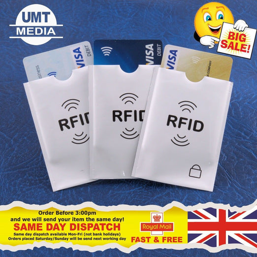 RFID Sleeves Credit Card Covers ID Identity Protector - UMT Media RFID Sleeves Credit Card Covers ID Identity Protector - UMT Media